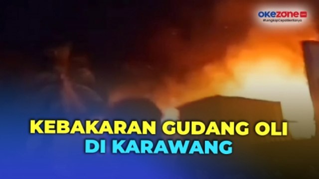 Gudang Oli Bekas di Karawang Terbakar, Hanguskan 3 Unit Mobil