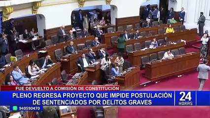 Congreso: proyecto para impedir postulación de candidatos con delitos retorna a comisión