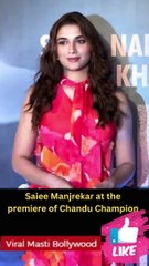 Saiee Manjrekar graces the premiere of movie Chandu Champion Viral Masti Bollywood