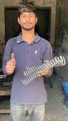 Young Artisan Creates Spring on Lathe Witness the skill Process!