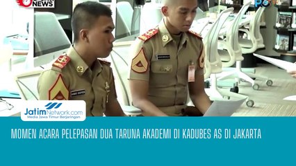 Momen Acara Pelepasan Dua Taruna Akademi di Kadubes AS di Jakarta