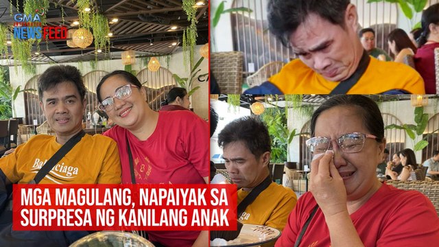 Mga magulang, napaiyak sa surpresa ng kanilang anak | GMA Integrated Newsfeed