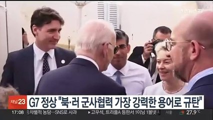 G7 정상 "북·러 군사협력 가장 강력한 용어로 규탄"