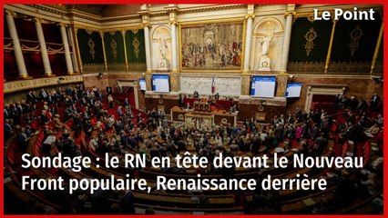 Sondage : le RN en tête devant le Nouveau Front populaire, Renaissance derrière  