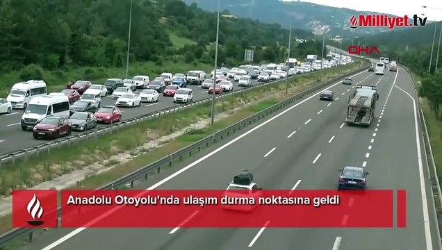Anadolu Otoyolu'nda son durum! Ulaşım durma noktasına geldi