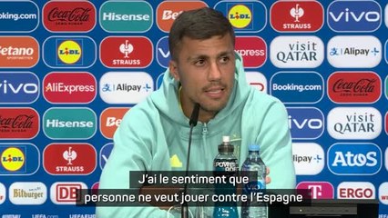Espagne - Rodri : "J'ai le sentiment que personne ne veut jouer contre nous"