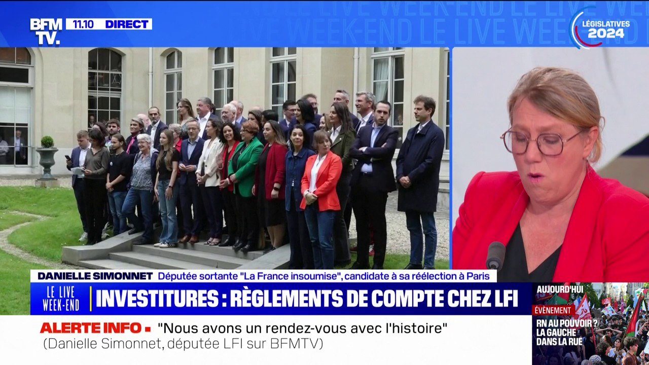 "C'est une mise en danger du front de gauche" déplore Danielle Simonnet, députée sortante LFI, après sa non-investiture