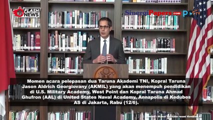 Momen Acara Pelepasan Dua Taruna Akademi TNI di Kedubes AS di Jakarta
