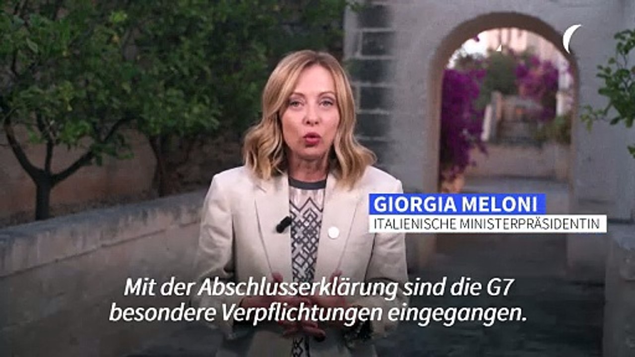 Meloni: G7-Gipfel hat Unterstützung für die Ukraine bekräftigt