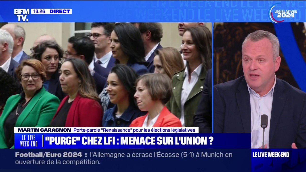 Nouveau Front populaire: "Il y a une espèce de volonté d'hégémonie, de prédation de LFI", estime Martin Garagnon, porte-parole Renaissance pour les législatives