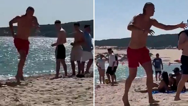 Haaland sorprende saliendo del agua en una playa de Tarifa: fíjense en la reacción de todo su alrededor
