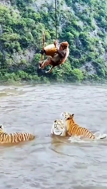 Monkey and lions funny vidioes