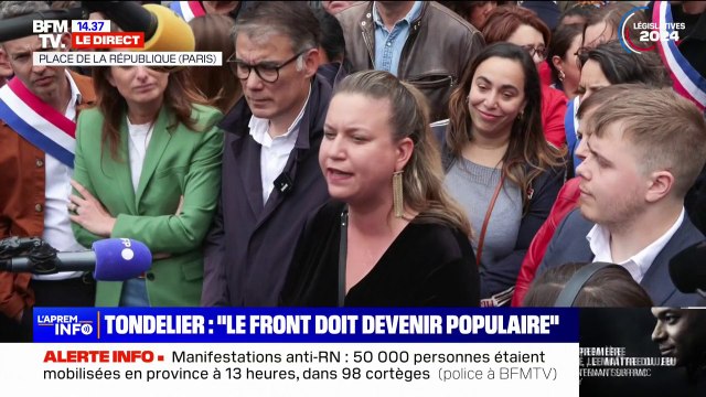 Législatives: Soit c'est eux, l'extrême droite, soit c'est nous , affirme Mathilde Panot, la cheffe des députés LFI sortante