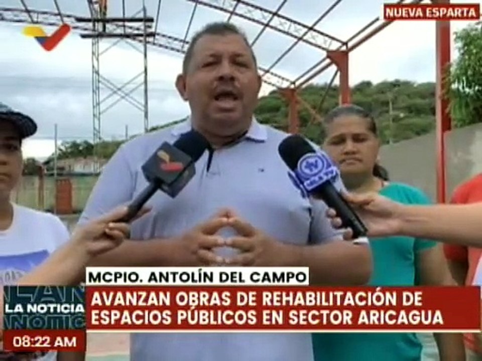 Nueva Esparta | Avanzan trabajos de optimización de espacios públicos en el mun. Antolín del Campo