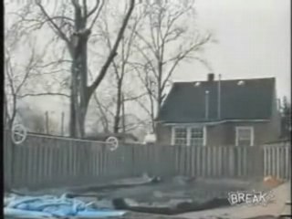 Man Slips Off Ladder Into Pool