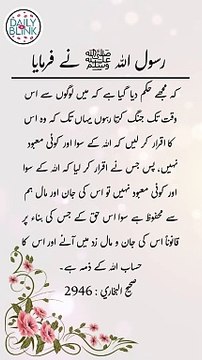 Daily Hadees | Hadees Sharif | Sahih Bukhari 2946 || Daily Blink #shorts #hadees #hadith