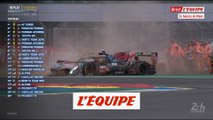 L'impressionnante sortie de piste de la BMW n°20 - Auto - 24 heures du Mans