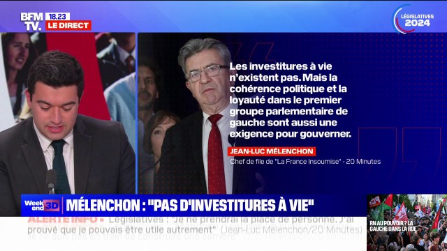 Frondeurs LFI non-investis aux législatives: La cohérence politique et la loyauté sont aussi une exigence pour gouverner , affirme Jean-Luc Mélenchon