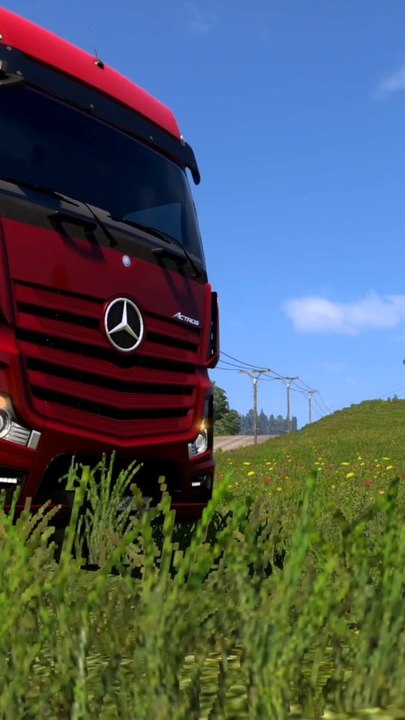 ETS2-Gameplay- Mercedes Benz Hauling Big Tractor ,