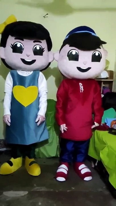 Cartoon character costume video