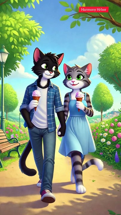 cats romentic love story/Whiskers & Woofers: A Tail of Two Hearts#viral#trending