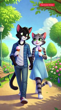 cats romentic love story/Whiskers & Woofers: A Tail of Two Hearts#viral#trending
