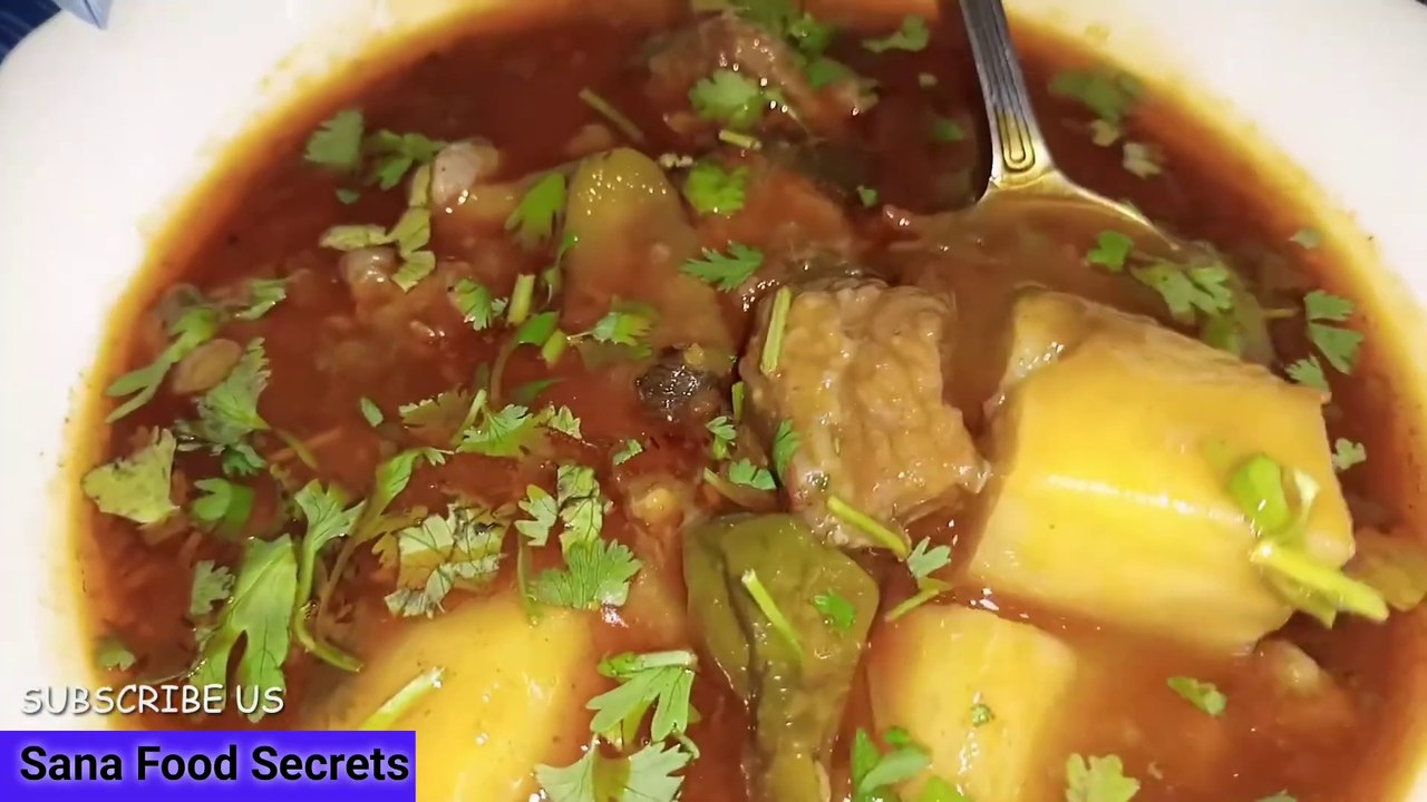 Degi Aloo Gosht Recipe  شادیوں والا آلو گوشت  Easy Beef Aloo Gosht Recipe  Sana Food Secretes