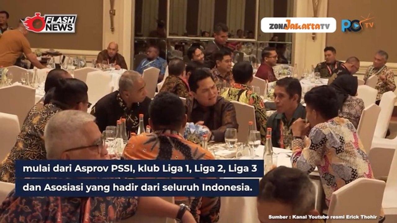 ERICK THOHIR DORONG TRANSFORMASI LIGA INDONESIA DALAM KONGRES TAHUNAN PSSI 2024