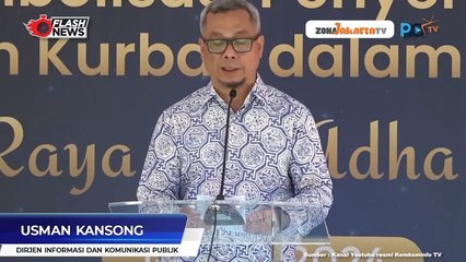 MENKOMINFO SERAHKAN HEWAN QURBAN IDUL ADHA 1445 H SECARA SIMBOLIK