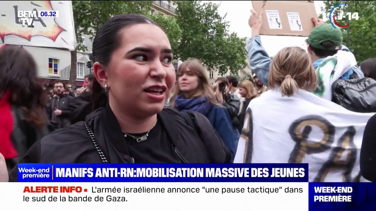 Comment ces jeunes manifestants ont tenté de faire changer d'avis les électeurs du RN ce samedi