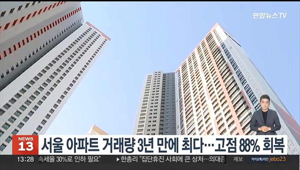 서울 아파트 상반기 거래량 3년 만에 최다…가격도 고점 88% 회복