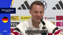 Neuer jokes that bad weather helped England beat Serbia