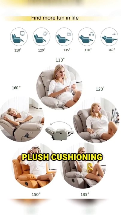 Modern Brown Color Single Seat Recliner Chair Sofa