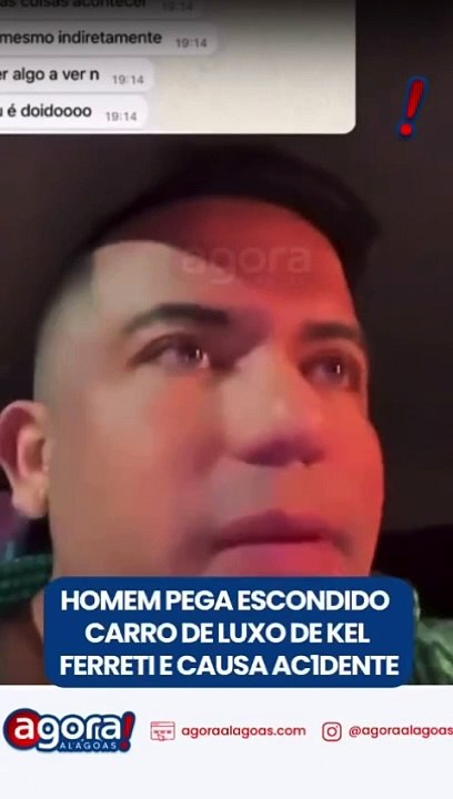 HOMEM PEGA ESCONDIDO CARRO DE LUXO DE KEL FERRETI E CAUSA ACIDENTE