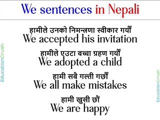 We sentences in Nepali and English #englishlanguage #englishliterature #nevergiveup #english #englishgrammar