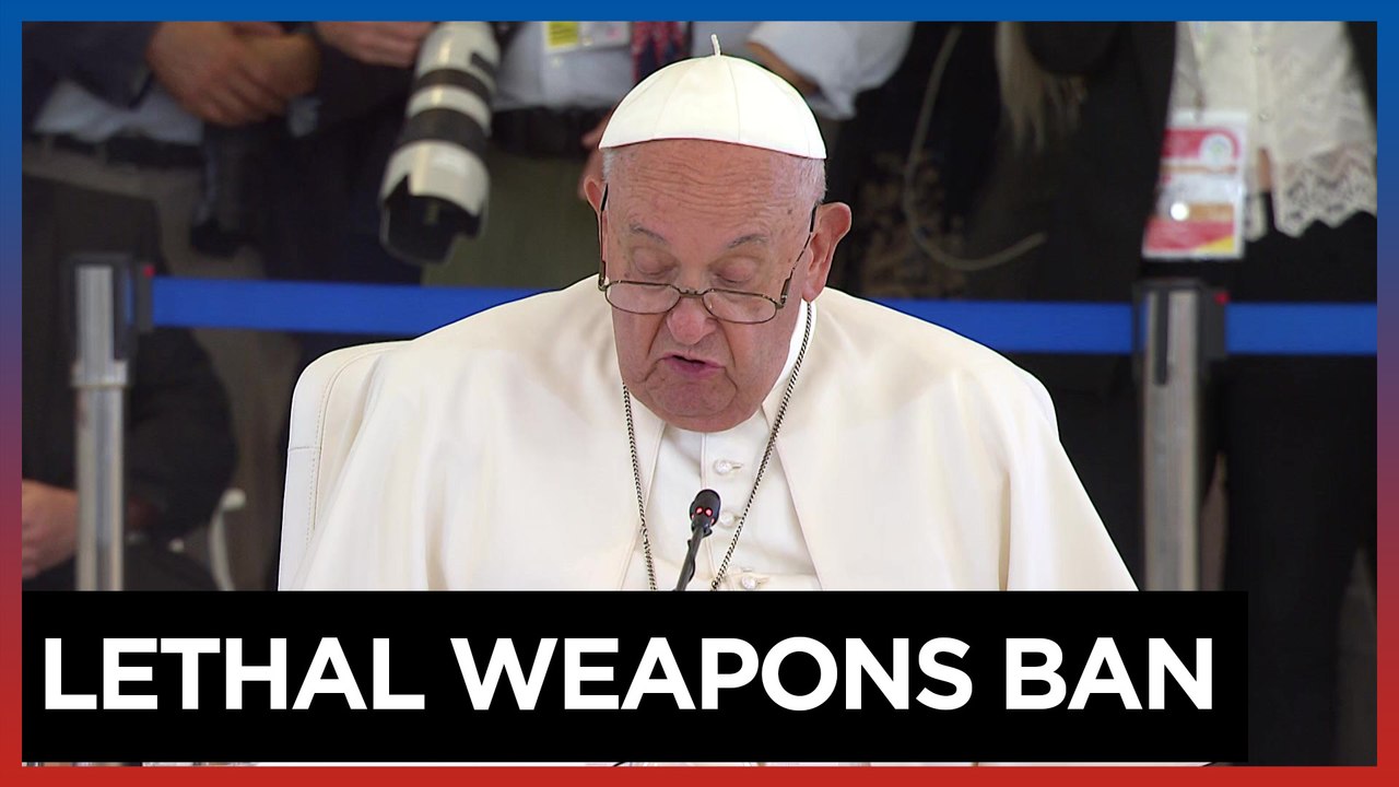 Pope Francis calls for ban on 'lethal autonomous weapons' at G7 meeting