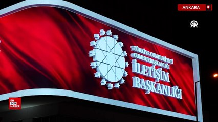 Cumhurbaşkanı Erdoğan'ın bayram mesajı dijital gösterim ekranında yayınlandı
