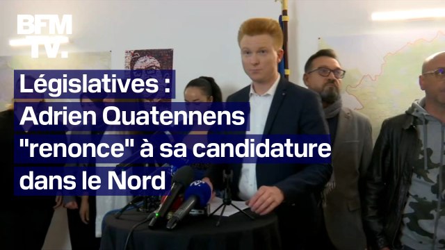 Législatives: Adrien Quatennens renonce à sa candidature dans le Nord