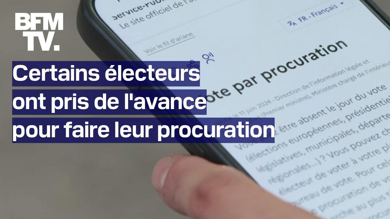 Législatives: après une abstention aux élections européennes, certains électeurs ont pris de l'avance pour faire leur procuration