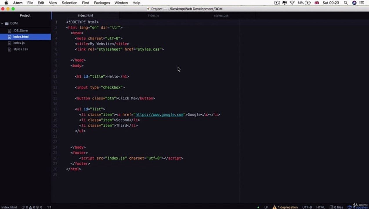 (2)The Document Object Model (DOM)