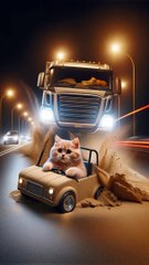 cat  emotional sand house in beach inspiration story