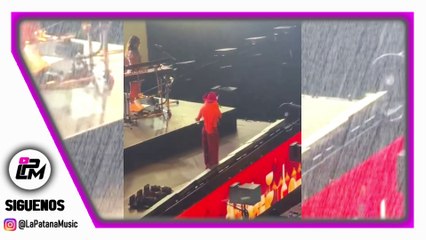 karol G detiene concierto por pelea en el publico