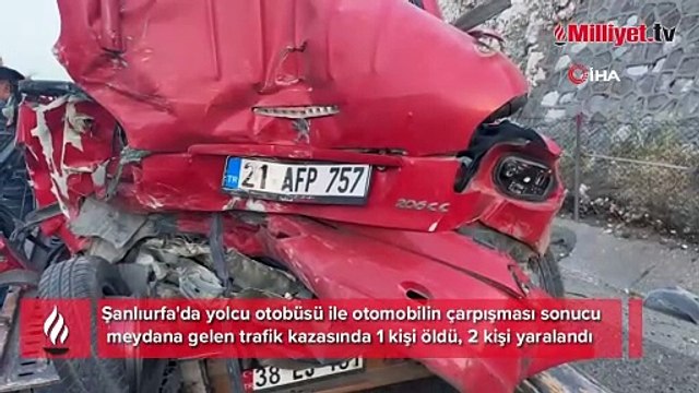 Yolcu otobüsü ile otomobil çarpıştı! Ölü ve yaralılar var