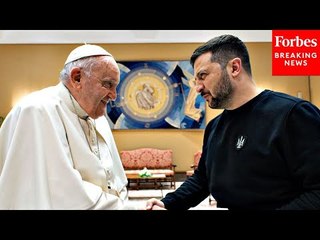 Pope Francis Met With Ukraine's President Zelensky In Italy