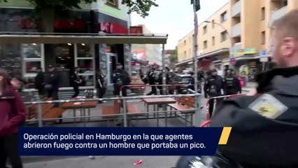 La policía dispara a un hombre con un hacha cerca de una fanzone en Hamburgo
