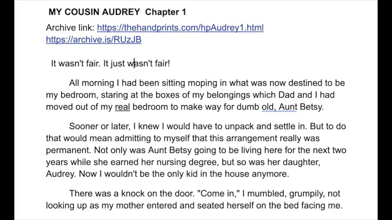 My Cousin Audrey - Chapter 1 Audiobook