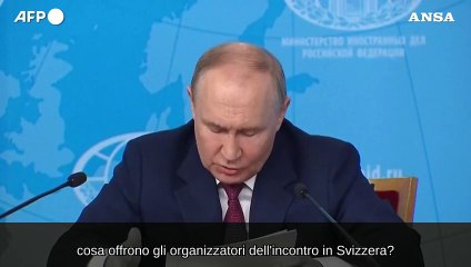 Putin:  "Il summit in Svizzera? Solo un trucco"