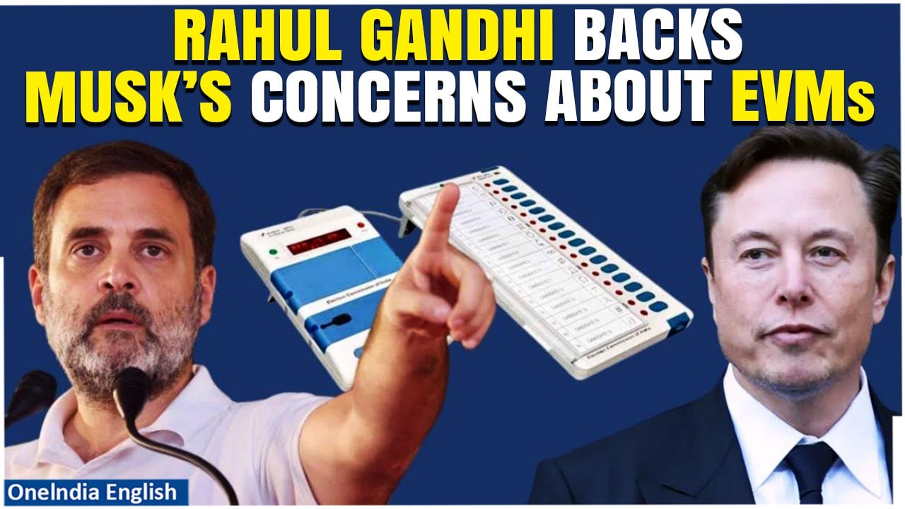 Rahul Gandhi Labels Indian EVMs a "Black Box" Amid Controversy, Backs Elon Musk’s Concern