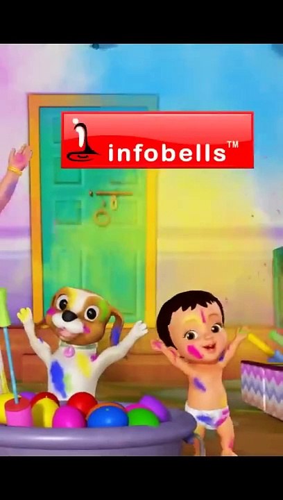 Holi hai Holi hai   होली है   Hindi Rhymes   Infobells_HD