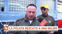 POLICIA RESCATÓ A UNA MUJER